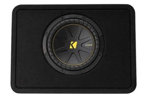 KICKER - CompC 10" Single-Voice-Coil 2-Ohm Loaded Subwoofer Enclosure - Black - Front_Zoom