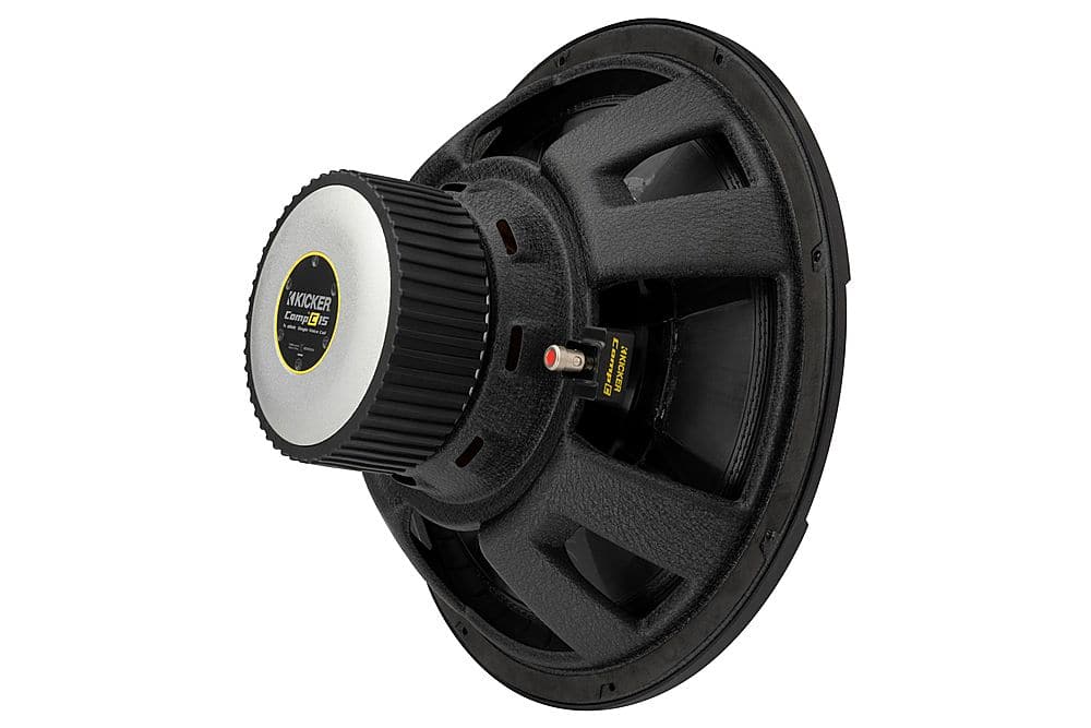 Alt View 11. KICKER - CompC 15" Single-Voice-Coil 4-Ohm Subwoofer - Black.