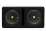 KICKER - CompC 12" Loaded Enclosures Dual Single-Voice-Coil 2-Ohm Subwoofers - Black