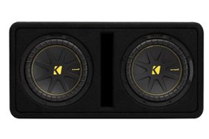 KICKER - CompC 10" Loaded Enclosures Dual Single-Voice-Coil 2-Ohm Subwoofers - Black - Front_Zoom