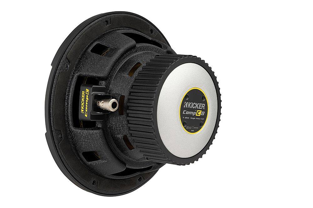 Alt View 12. KICKER - CompC 8" Single-Voice-Coil 4-Ohm Subwoofer - Black.