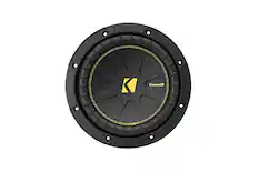 Front. KICKER - CompC 8" Single-Voice-Coil 4-Ohm Subwoofer - Black.