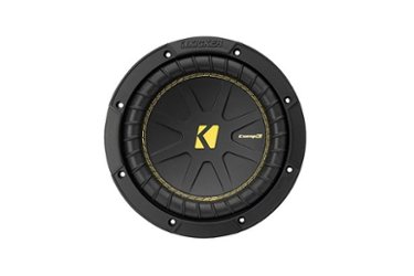 KICKER - CompC 8" Single-Voice-Coil 4-Ohm Subwoofer - Black - Front_Zoom