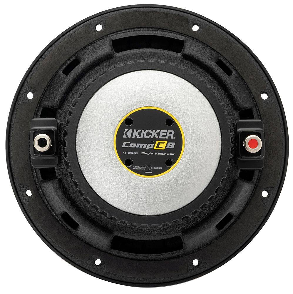 Back. KICKER - CompC 8" Single-Voice-Coil 4-Ohm Subwoofer - Black.
