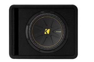 KICKER - CompC 12" Loaded Enclosures Single-Voice-Coil 2-Ohm Subwoofer - Black - Front_Zoom