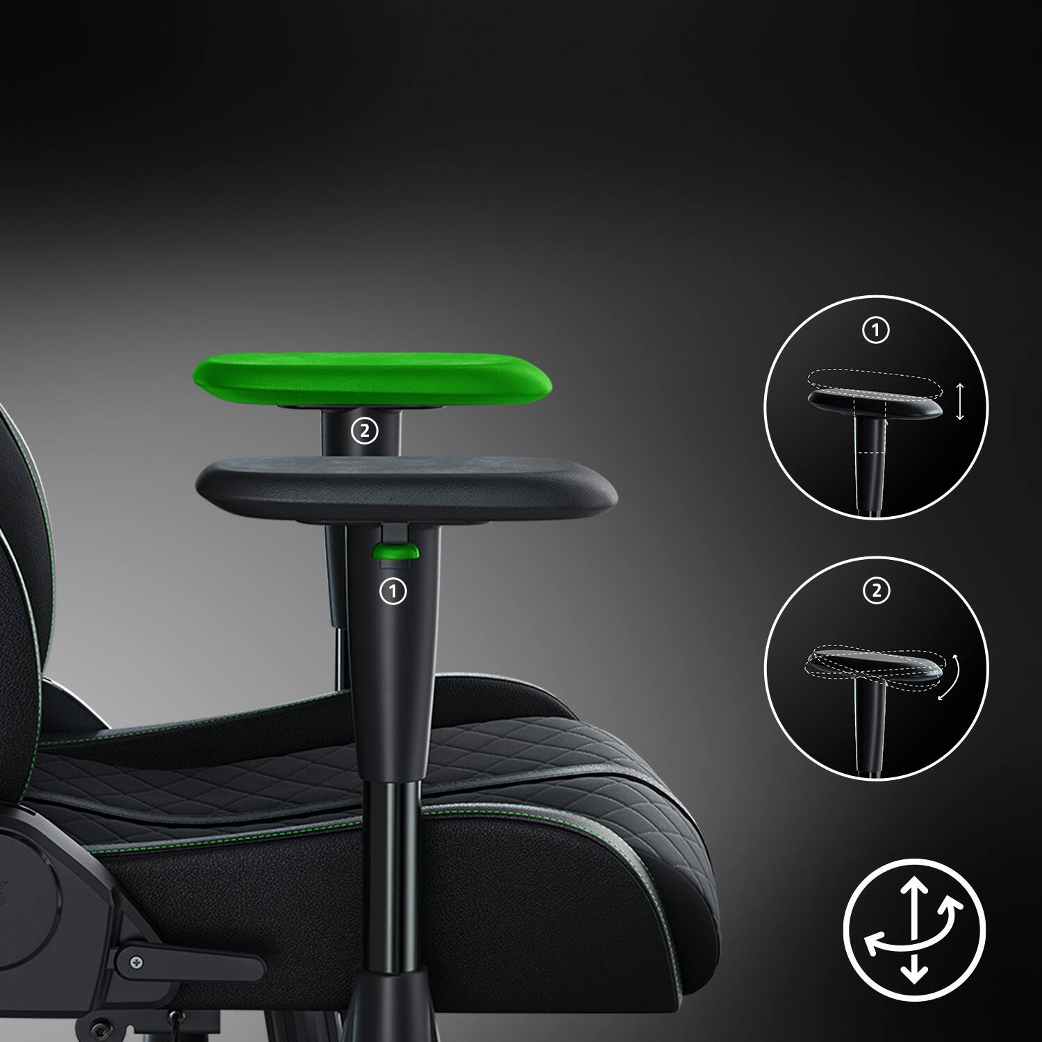 Alt View 40. Razer - Enki X Essential Gaming Chair for All-Day Comfort - Black/Green.