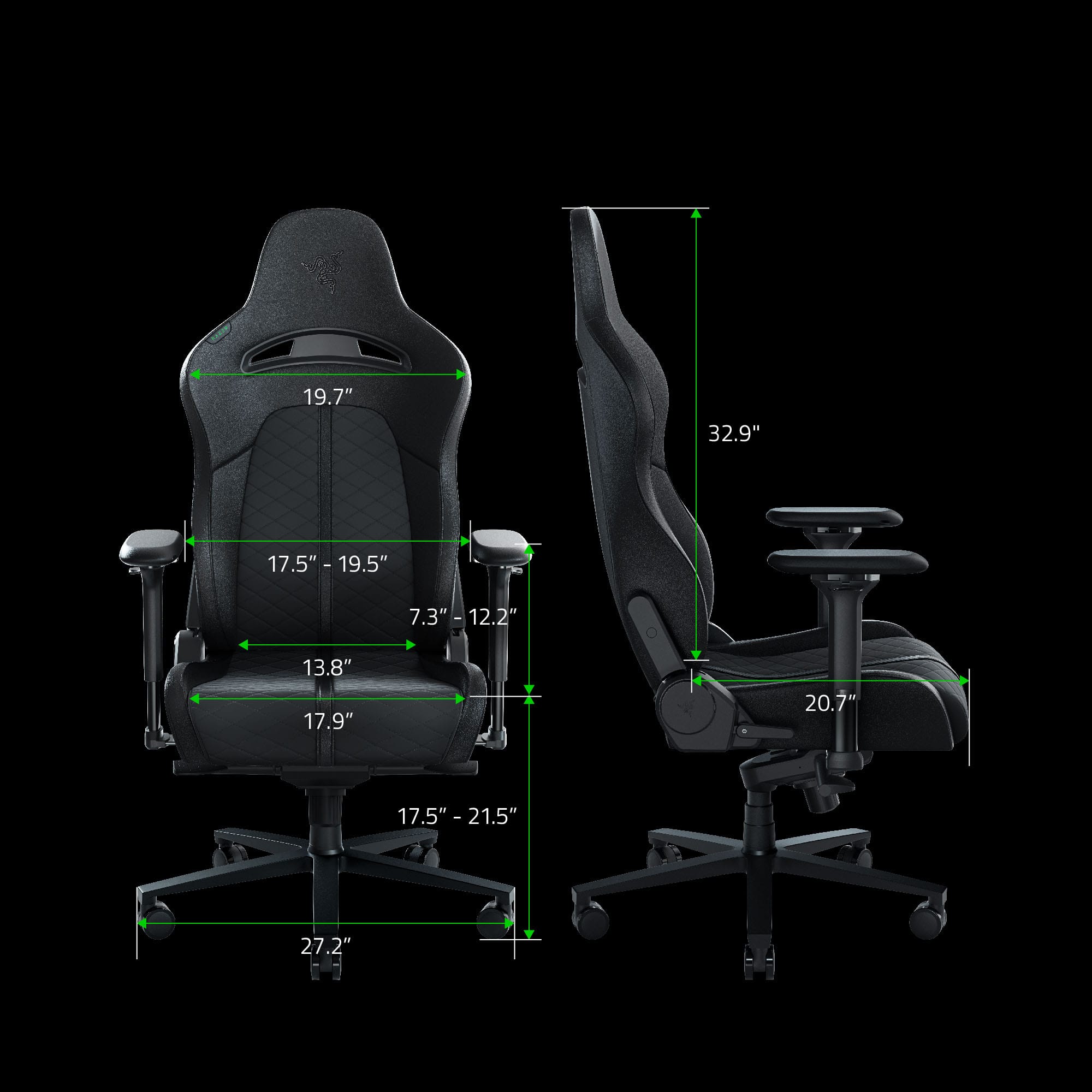 Alt View 23. Razer - Enki Gaming Chair for All-Day Comfort - Black/Green.