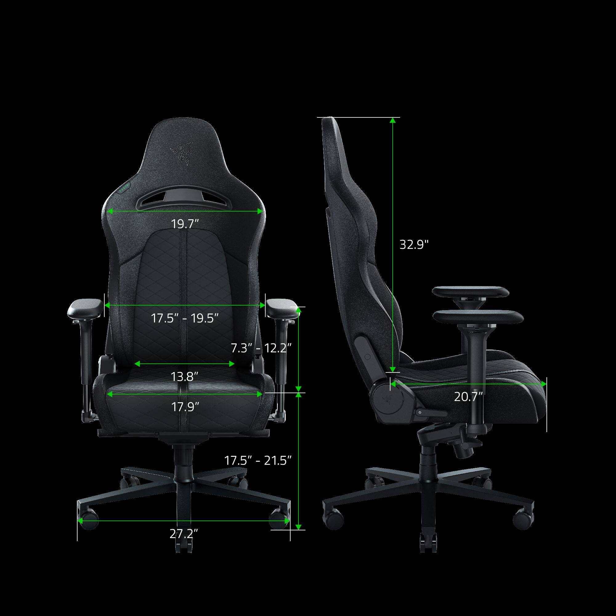 Alt View 23. Razer - Enki Gaming Chair for All-Day Comfort - Black/Green.