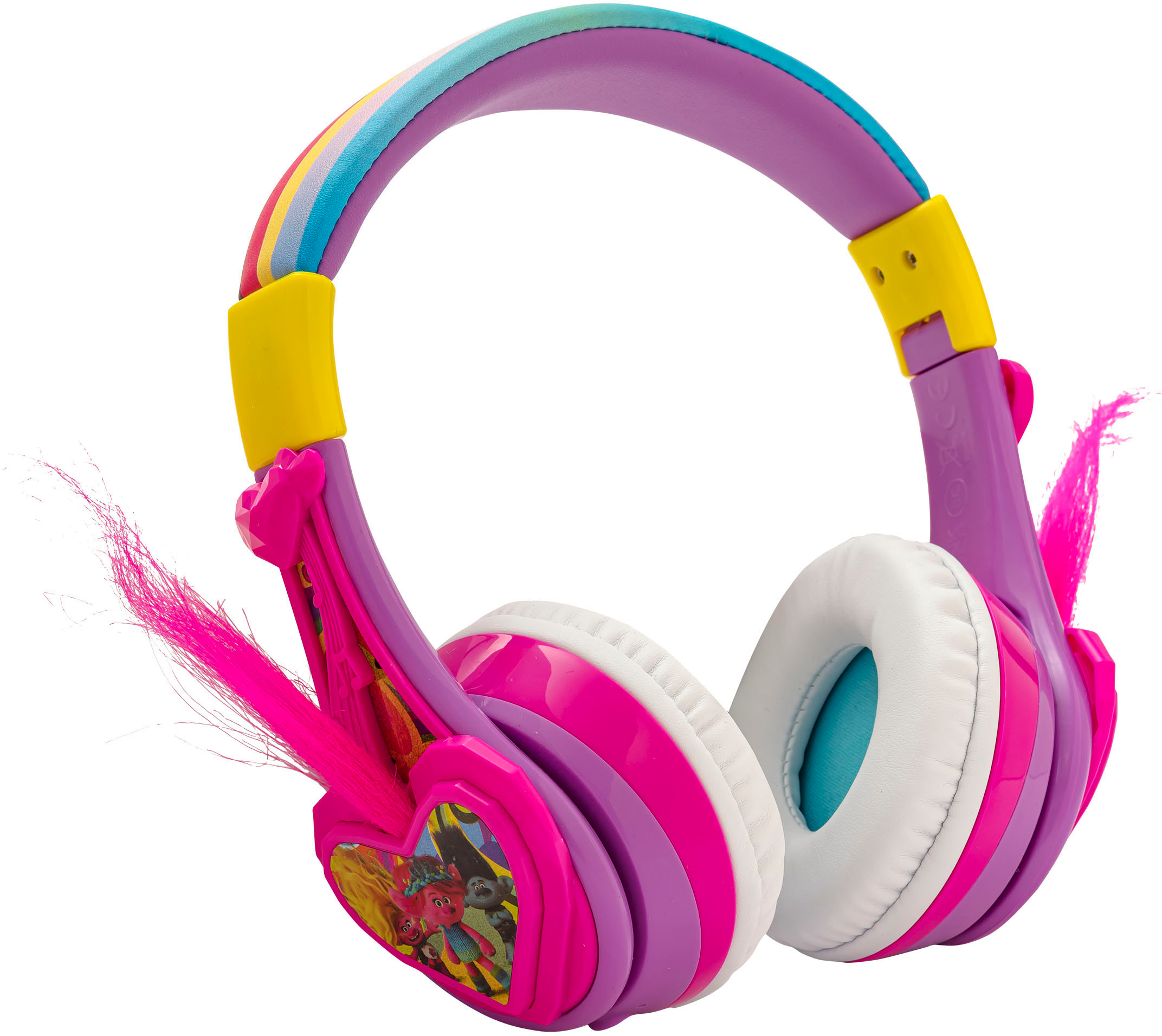 eKids DreamWorks Trolls Wireless Over-the-Ear Headphones Pink TR-B52 ...