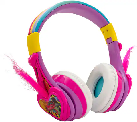 Front. eKids - DreamWorks Trolls Wireless Over-the-Ear Headphones - Pink.
