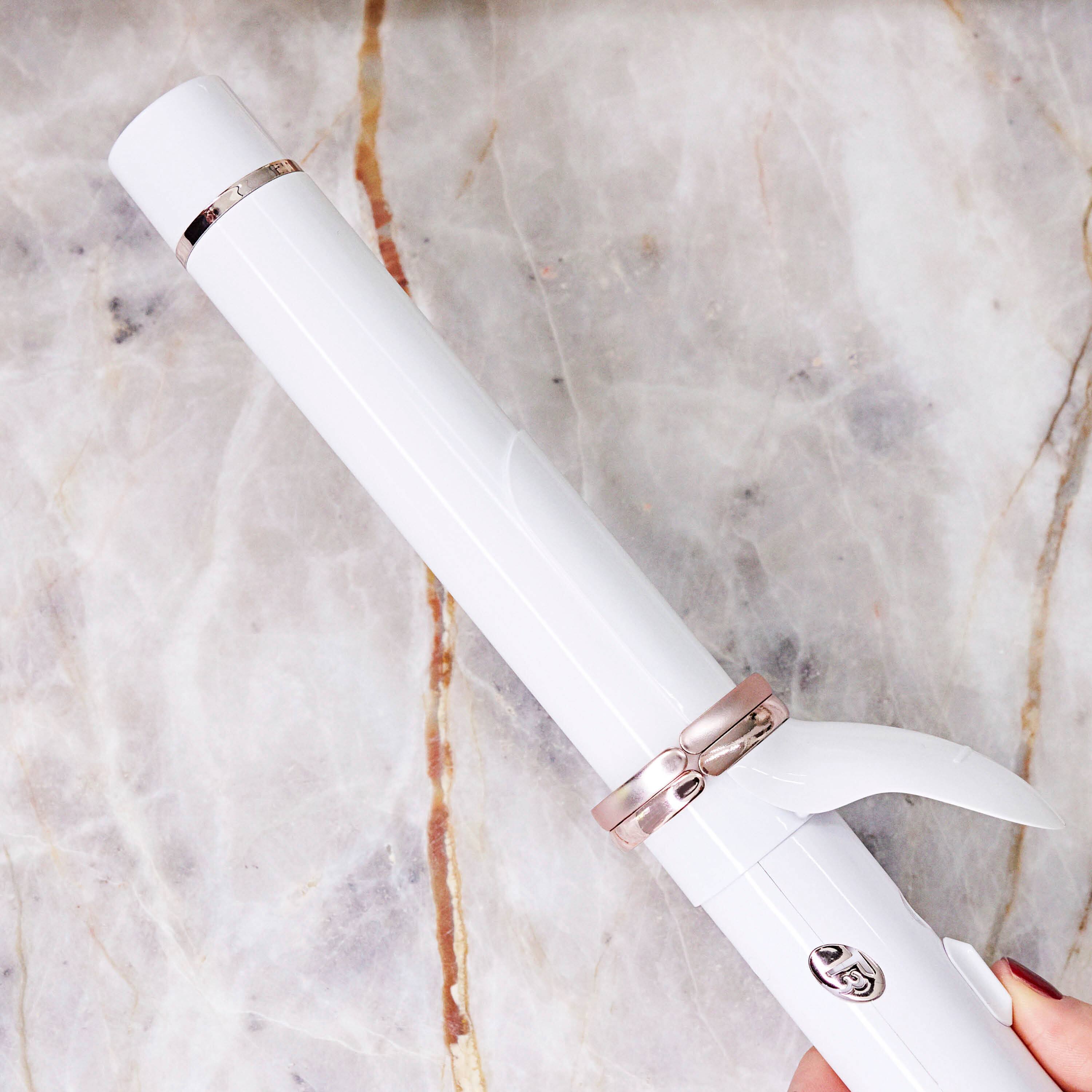 Alt View 12. T3 - CurlWrap 1.25" Automatic Rotating Curling Iron with Long Barrel - White.