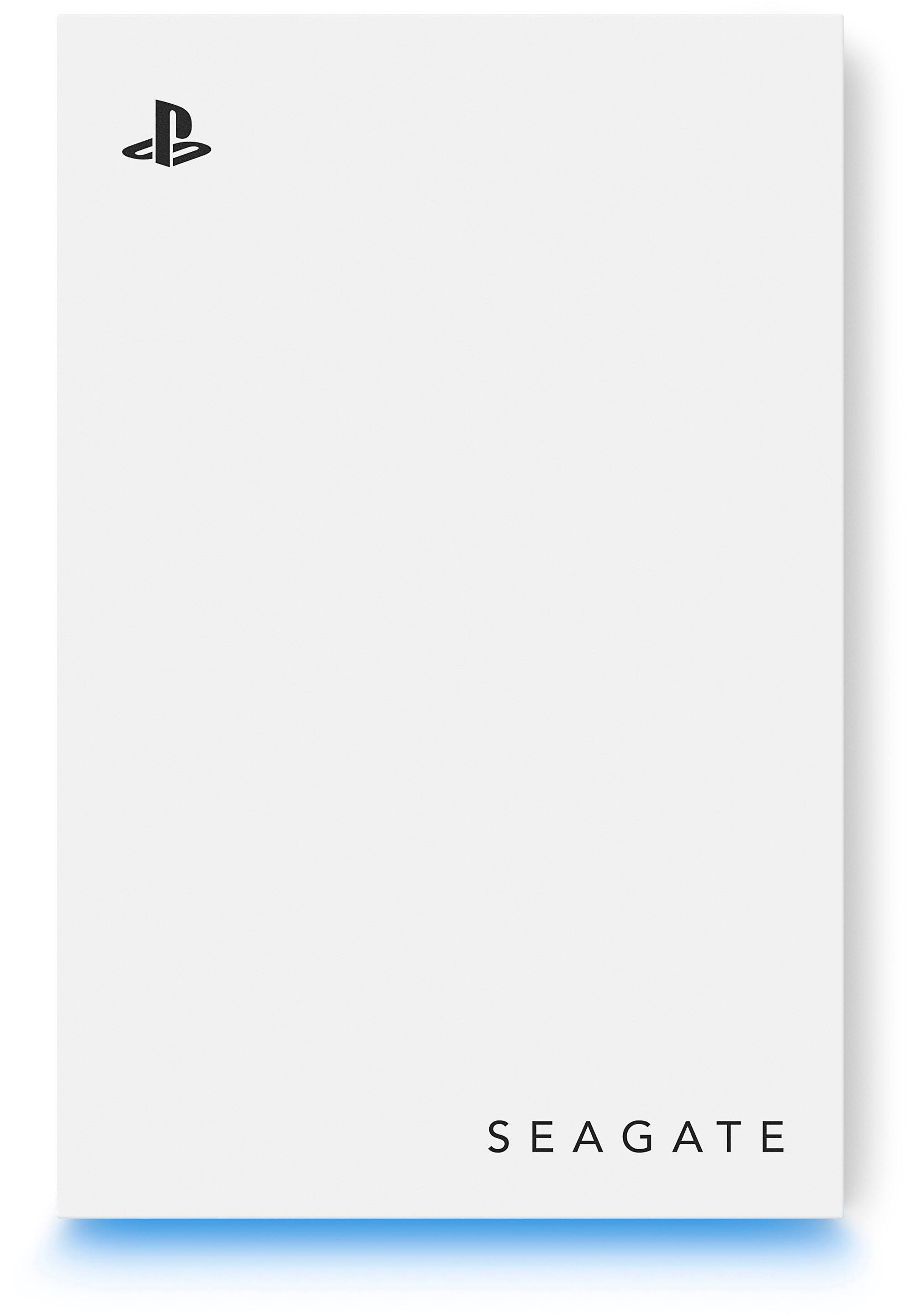 Alt View 14. Seagate - Game Drive for PlayStation Consoles 5TB External USB 3.2 Gen 1 Portable Hard Drive with Blue LED Lighting - White.