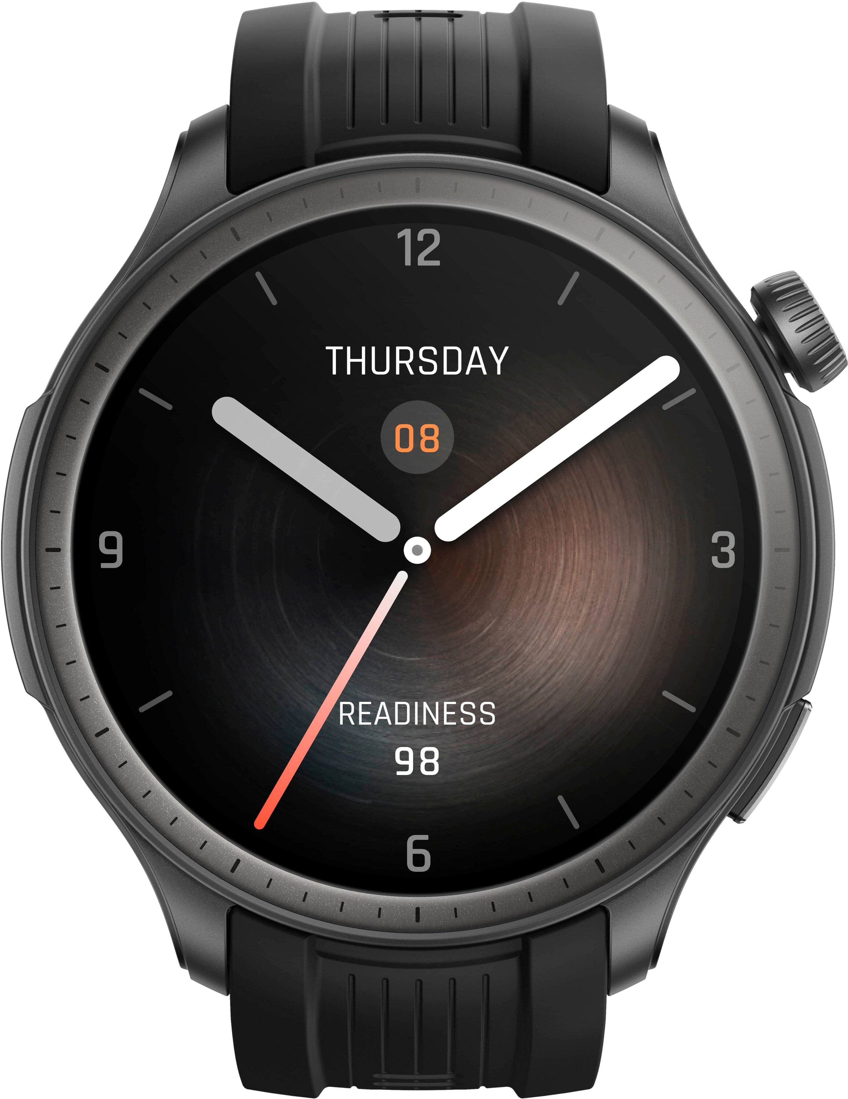 Back. Amazfit - Balance Smartwatch 46mm Aluminum Alloy - Black.