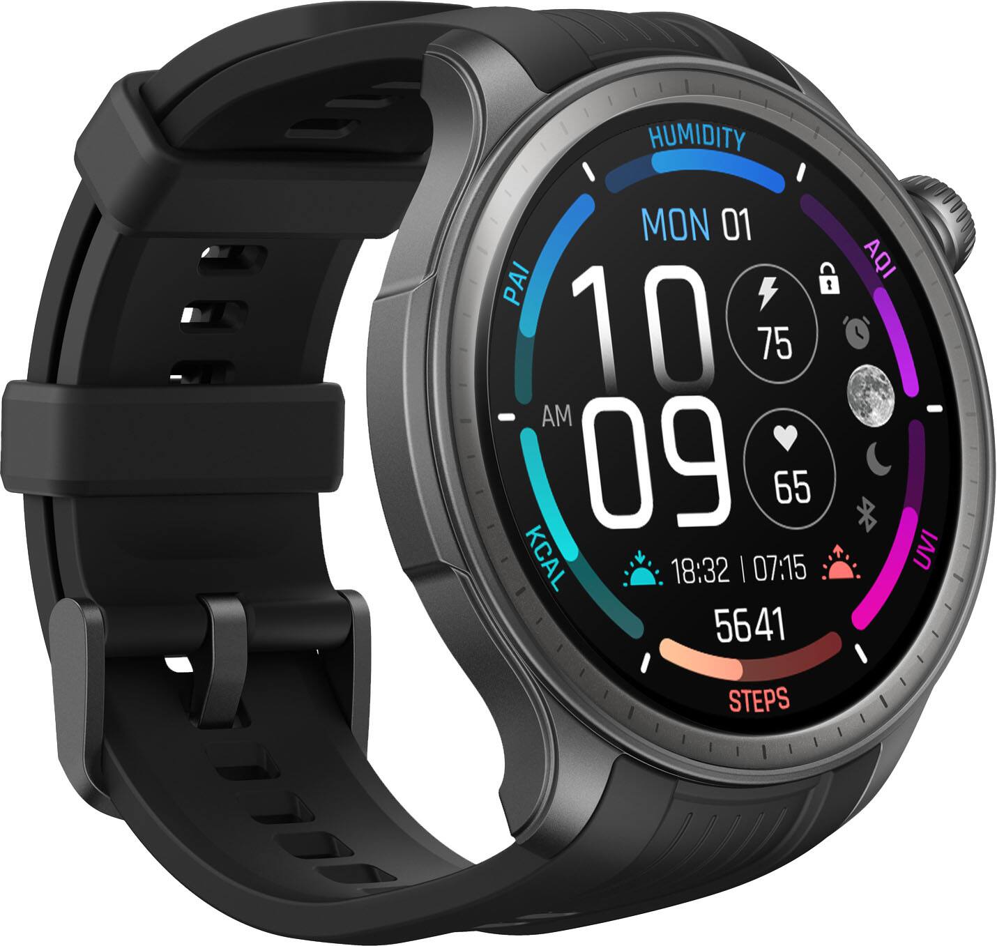 Alt View 6. Amazfit - Balance Smartwatch 38mm Aluminum Alloy - Black.