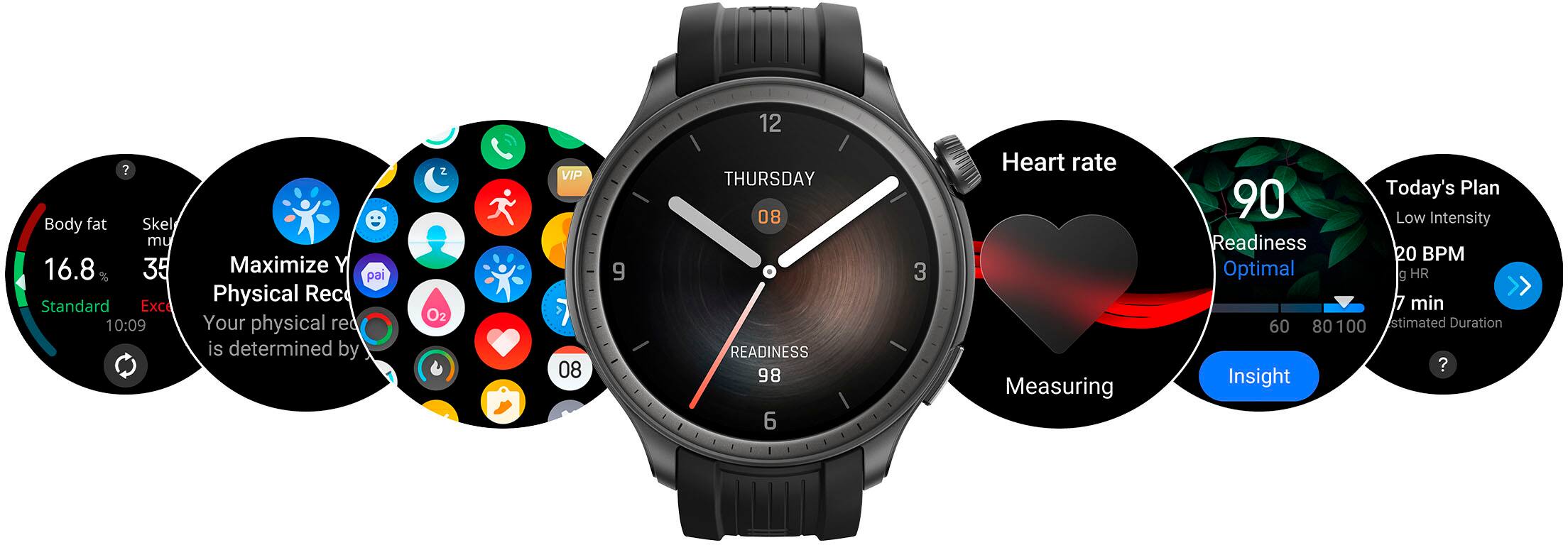 Left. Amazfit - Balance Smartwatch 46mm Aluminum Alloy - Black.