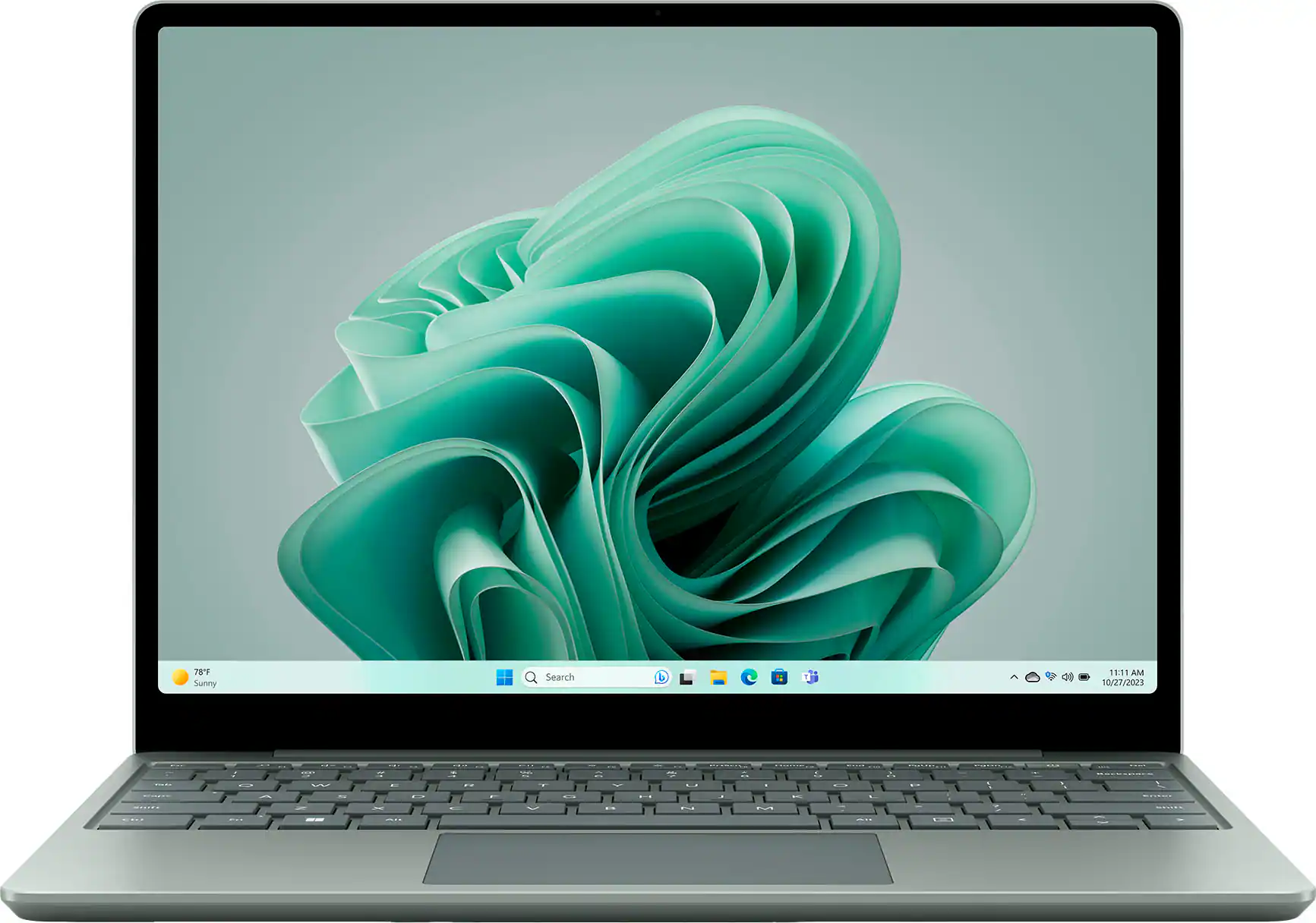 Front. Microsoft - Surface Laptop Go 3 - 12.4" Touch-Screen - Intel Core i5 with 8GB Memory - 256GB SSD (Latest Model) - Sage.