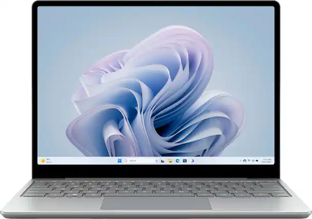 Front. Microsoft - Surface Laptop Go 3 - 12.4" Touch-Screen - Intel Core i5 with 8GB Memory - 256GB SSD (Latest Model) - Platinum.