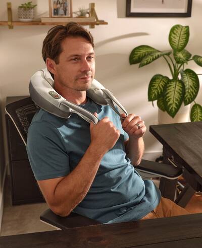 Homedics Pro Therapy Vibration Neck Massager with Soothing Heat Tan NMSQ-217HJ-TN - Best Buy Homedics Pro Therapy Vibration Neck Massager with Soothing Heat Tan NMSQ-217HJ-TN - Best Buy