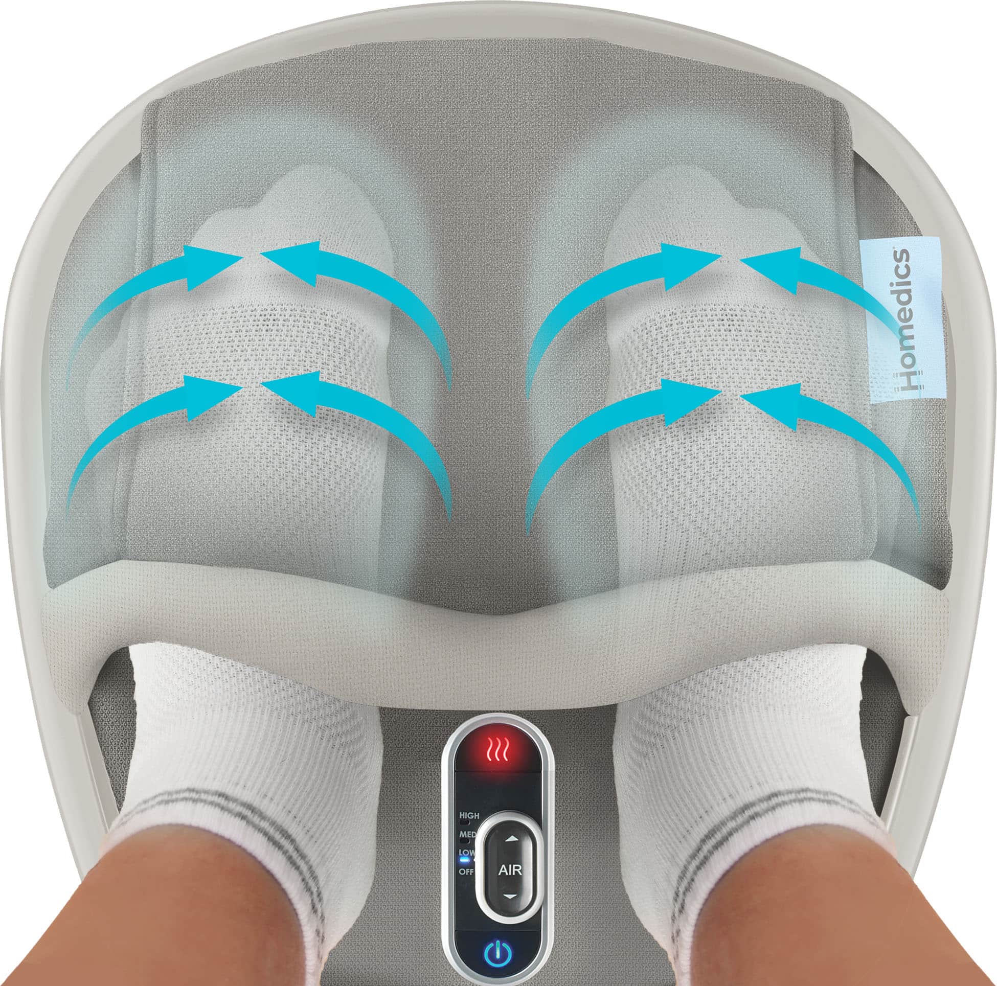 Alt View 12. Homedics - Shiatsu Air Max Foot Massager - Gray.
