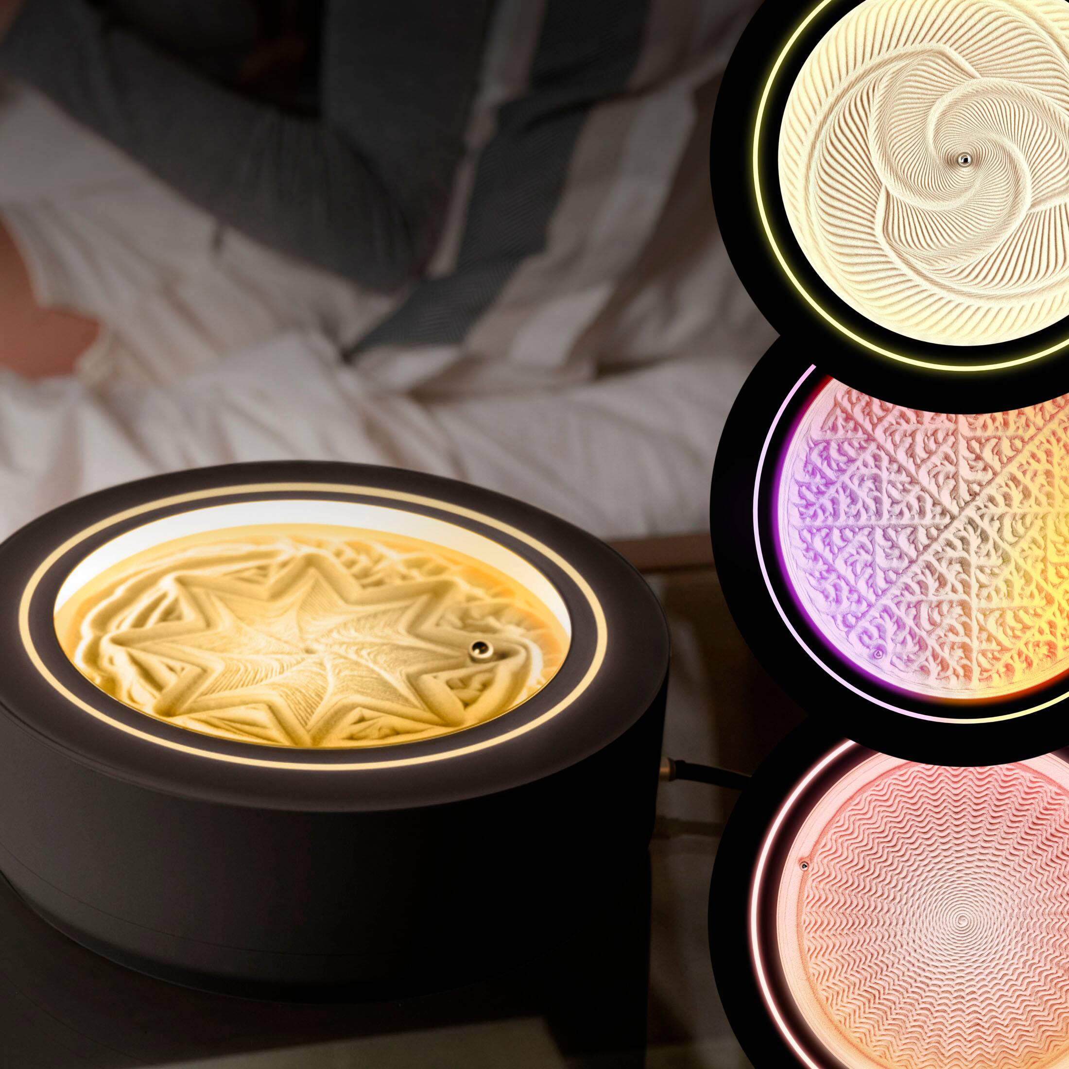 Alt View 12. Homedics - drift Meditation Sand Table 11" - Black.