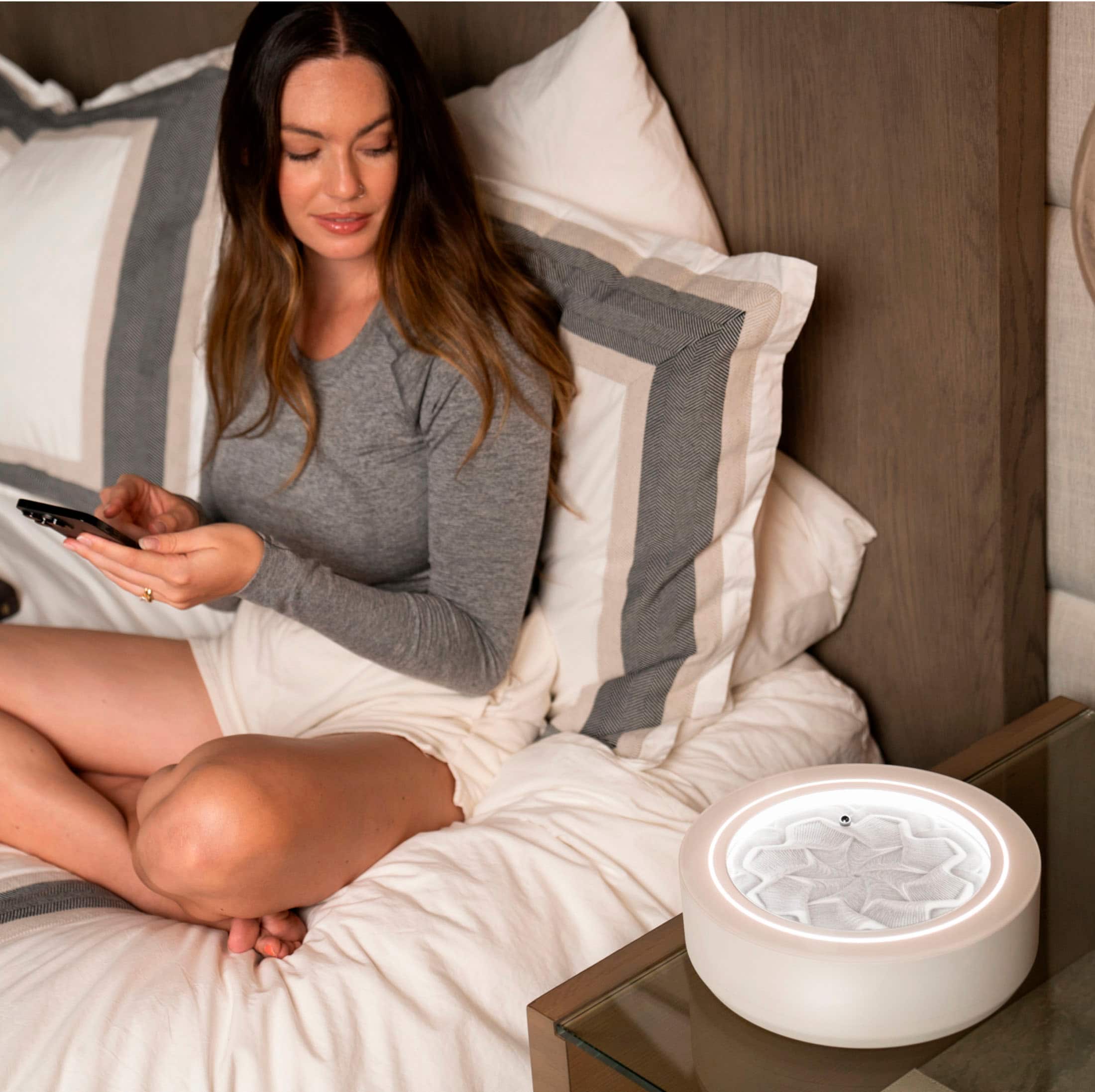 Alt View 16. Homedics - drift Meditation Sand Table 11" - Cream.