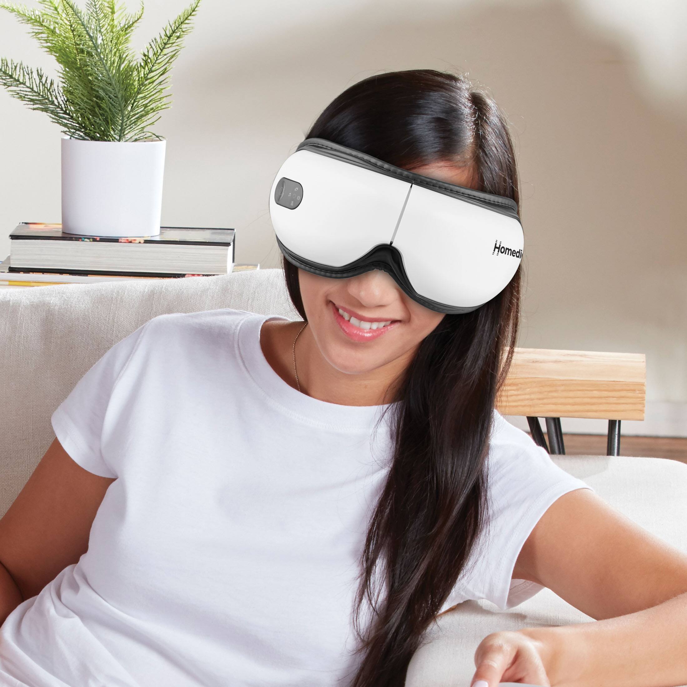 Alt View 16. Homedics - Cordless Eye Massager with Heat - White.