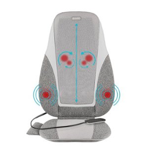 Homedics - Shiatsu + Kneading & Vibration Massage Cushion with Heat - Gray