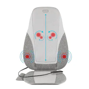 Homedics - Shiatsu + Kneading & Vibration Massage Cushion with Heat - Gray