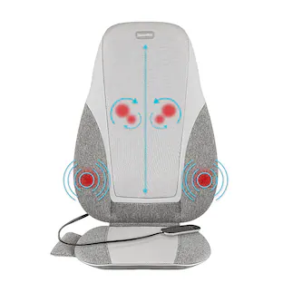 Sharper Image Massager Seat Topper 4 Node Shiatsu with Heat and Vibration Gray 1014450 - Best Buy Sharper Image Massager Seat Topper 4 Node Shiatsu with Heat and Vibration Gray 1014450 - Best Buy
