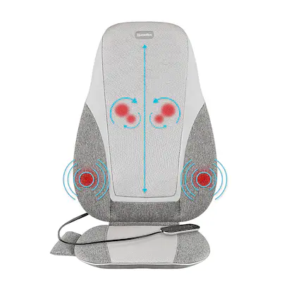 Homedics Shiatsu + Kneading & Vibration Massage Cushion with Heat Gray MCS-382HJ - Best Buy Homedics Shiatsu + Kneading & Vibration Massage Cushion with Heat Gray MCS-382HJ - Best Buy