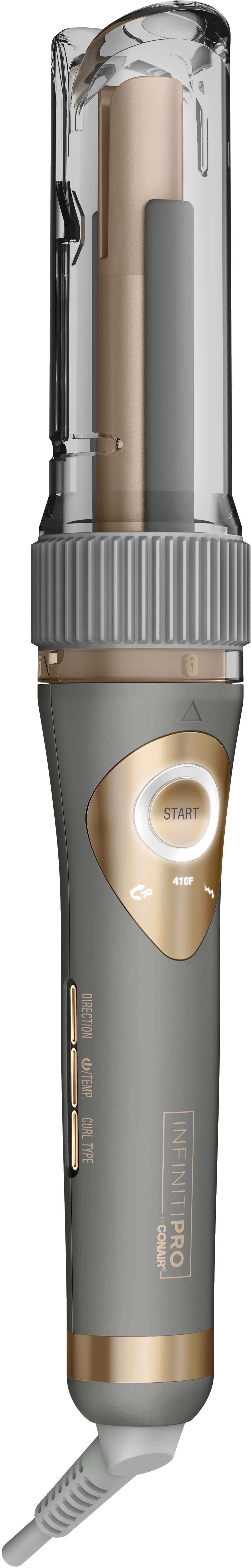 Left. Conair - InfinitiPRO Curl Secret 2.0 Ceramic Curling Iron - Gray.