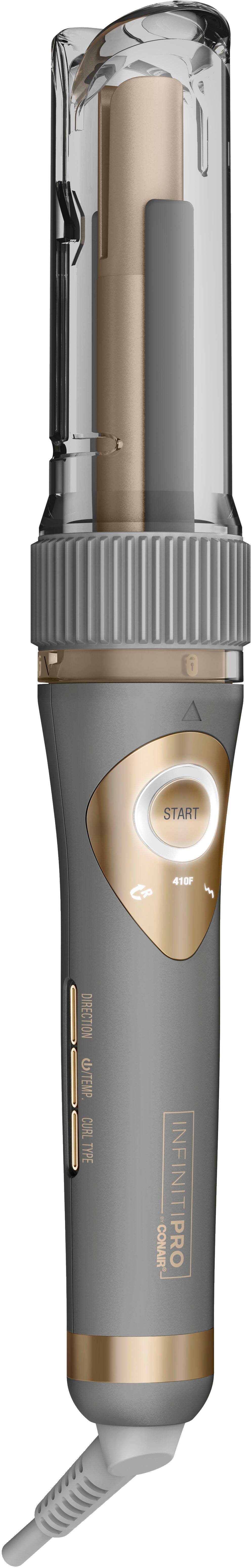 Left. Conair - InfinitiPRO Curl Secret 2.0 Ceramic Curling Iron - Gray.