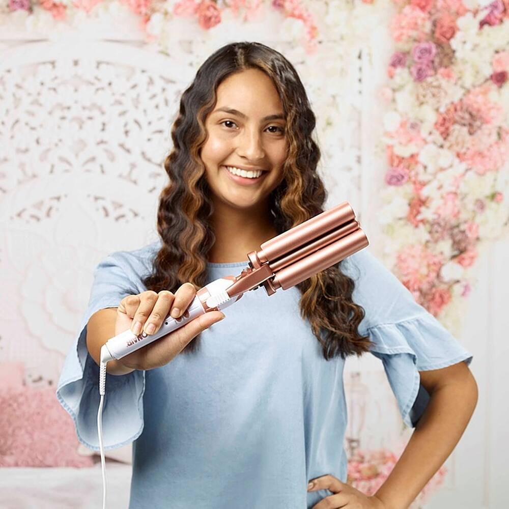 Alt View 17. Conair - Double Ceramic Triple Barrel Waver - Rose Gold.