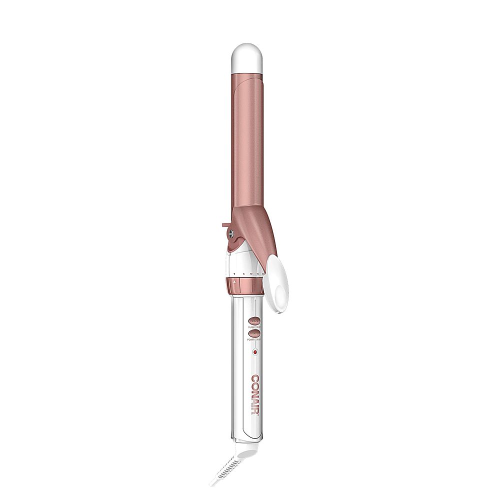 Angle View: Conair - Double Ceramic 1" Curling iron - Rose Gold