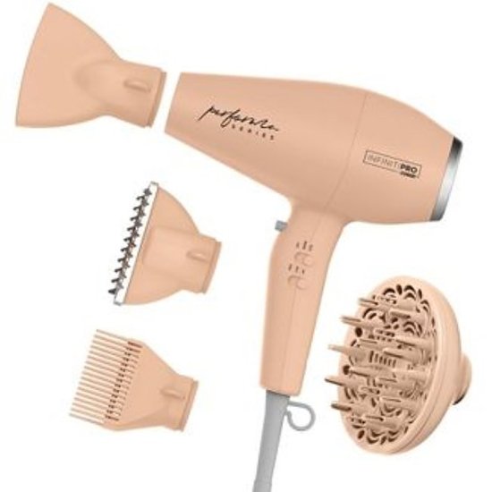 Front. Conair - InfinitiPRO Performa Series Ionic Ceramic Hair Dryer - Peach.