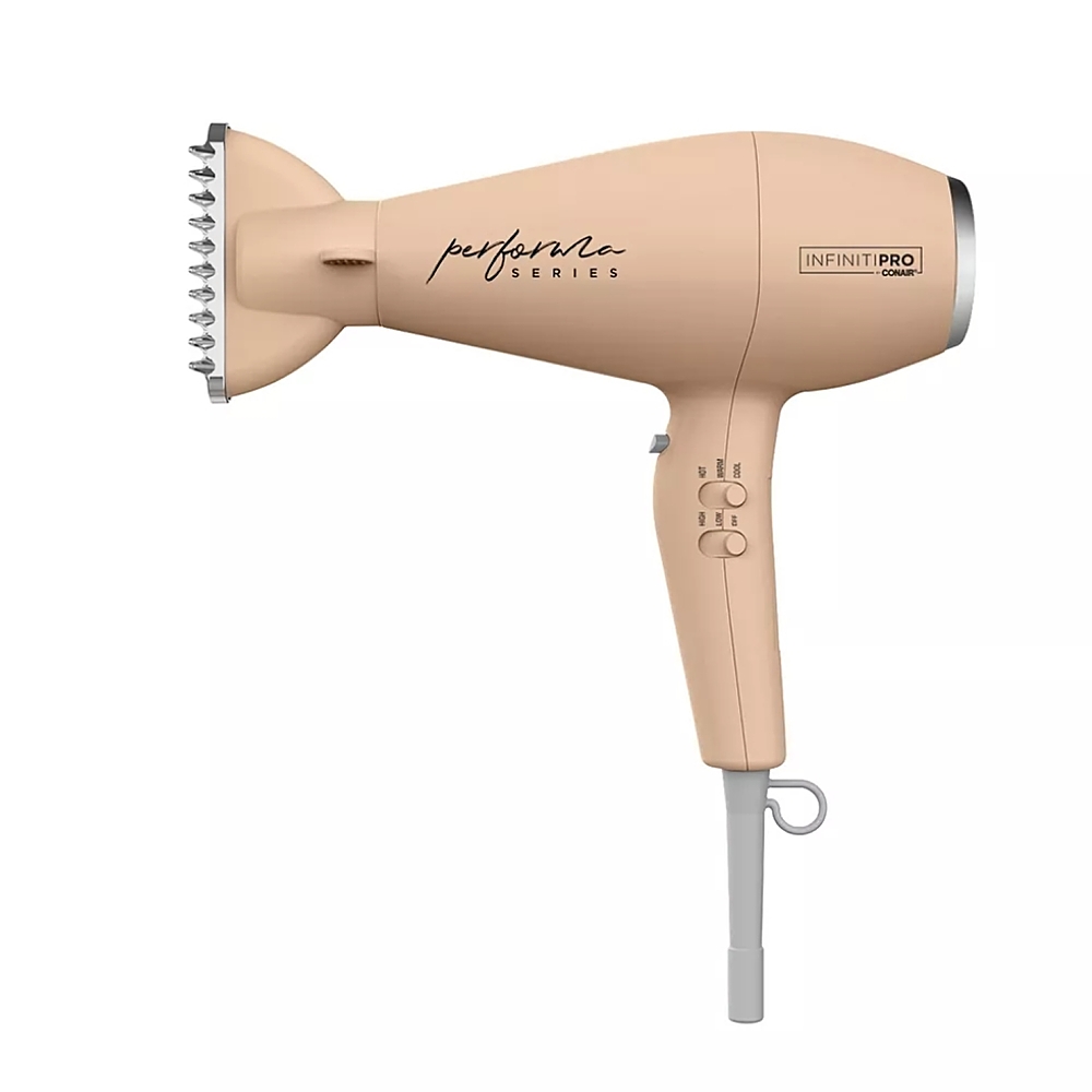 Left View: Conair - InfinitiPRO Performa Series Ionic Ceramic Hair Dryer - Peach