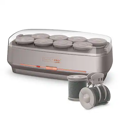 Angle. Conair - Jumbo Ionic Setter with 8 Ceramic Rollers - Champagne.