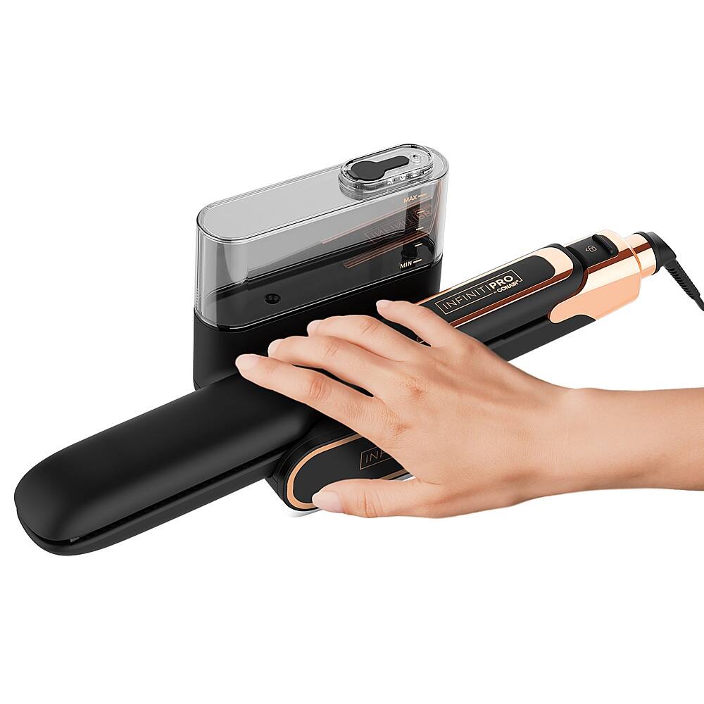 Alt View 11. Conair - InfinitiPRO Hydrofusion Steam Station Ceramic Flat Iron - Black.