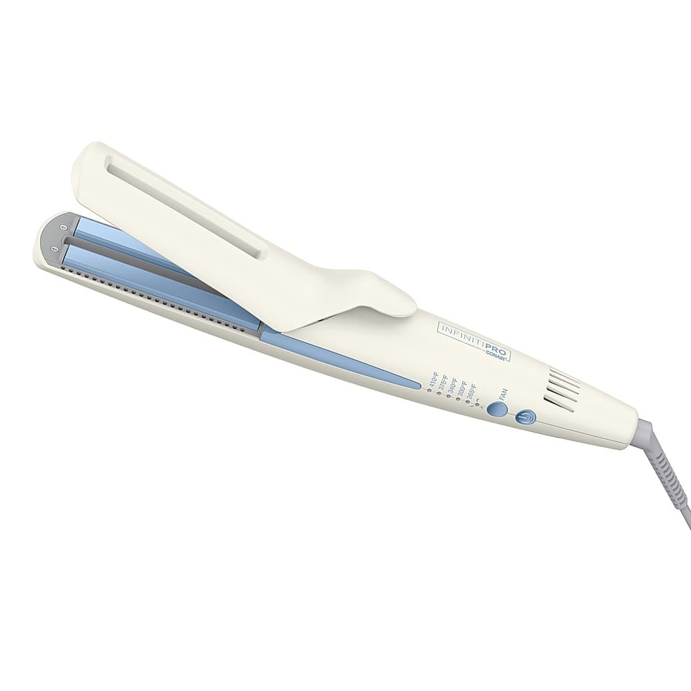 Angle. Conair - InfinitiPRO 1" QuadAir Ceramic Flat Iron - White.