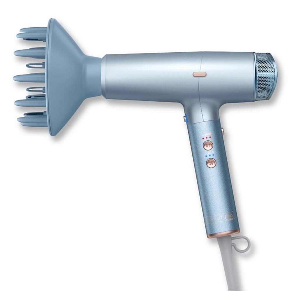 Left. Conair - InfinitiPRO DigitalAIRE Hair Dryer - Powder Blue.