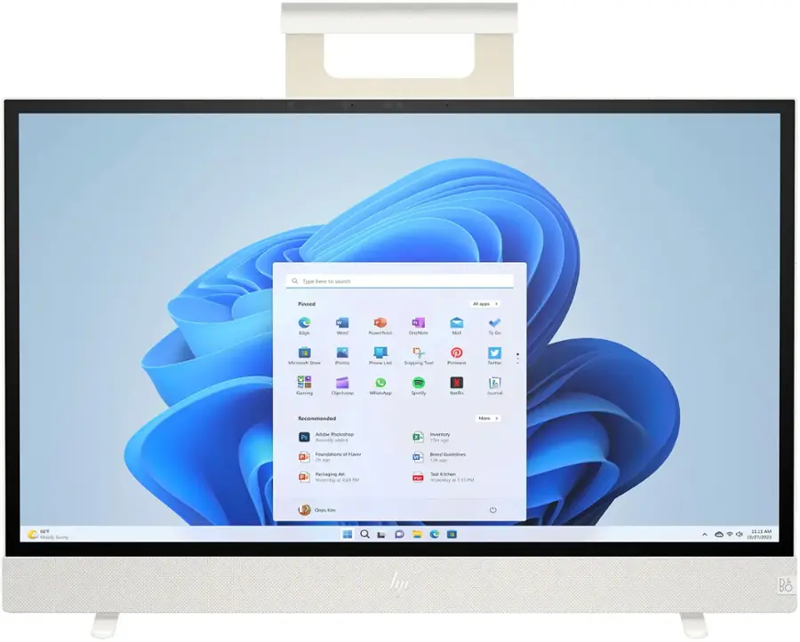 Angle. HP - Envy Move 23.8" QHD Touch-Screen Portable All-in-One - Intel Core i5 - 8GB Memory - 512GB SSD - Shell White.