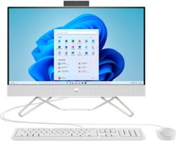 HP - 23.8" Full HD Touch-Screen All-in-One - Intel Core i3 - 8GB Memory - 512GB SSD - Starry White - Front_Zoom