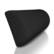 Front. Dr. Pillow - Half Moon Lumbar Cushion - Black.