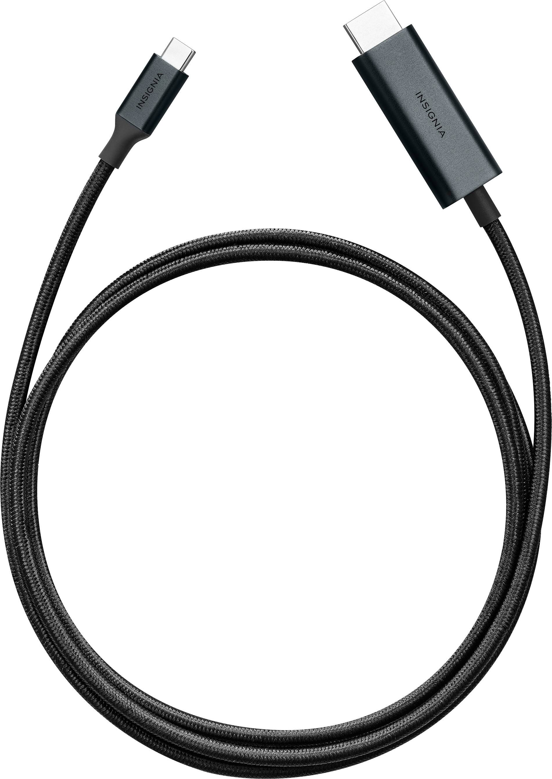 Alt View 1. Insignia™ - 6’ 8K Ultra HD USB-C to HDMI 2.1 Braided Cable - Black.