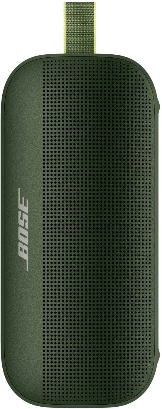Left. Bose - SoundLink Flex Portable Bluetooth Speaker with Waterproof/Dustproof Design - Limited Edition Cypress Green.