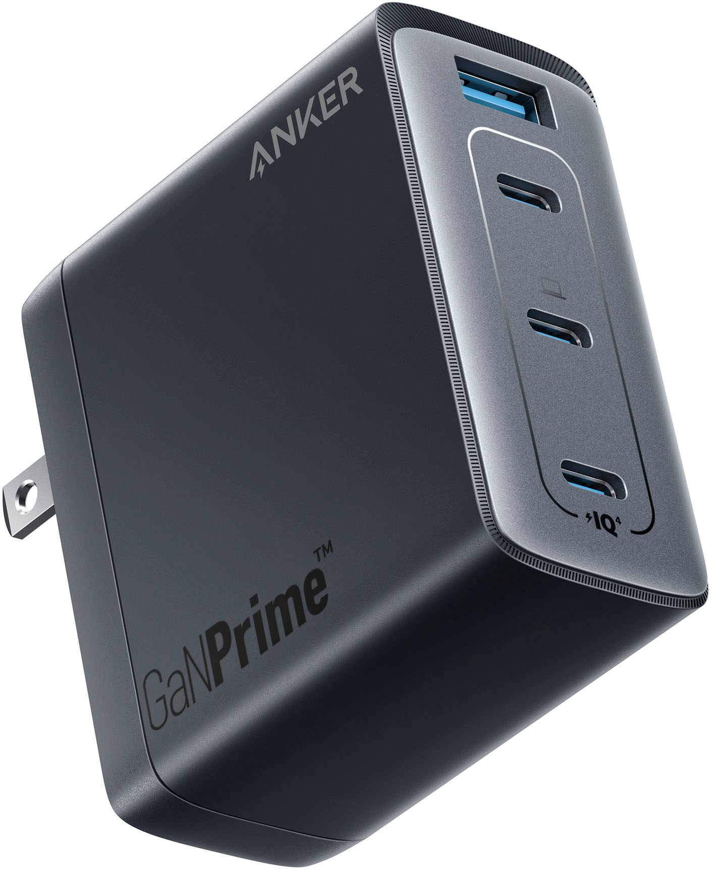 Anker 65W 4 Port GAN Charger with 4 Ports total 65W - Black