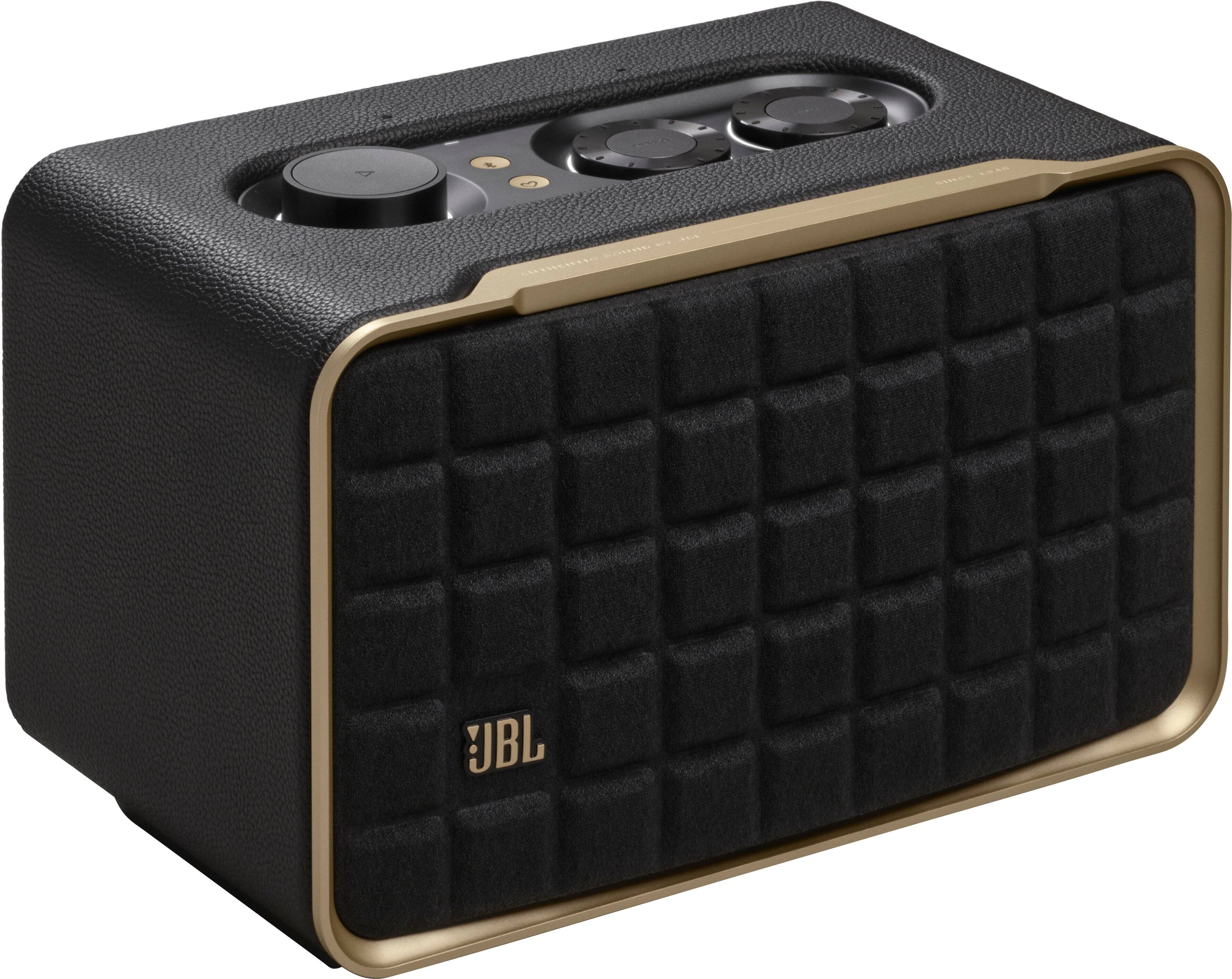 Angle. JBL - Authentics 200 Smart Home Speaker - Black.