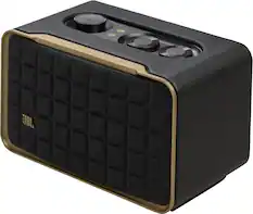 Front. JBL - Authentics 200 Smart Home Speaker - Black.