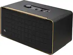 Front. JBL - Authentics 500 Smart Home Speaker - Black.