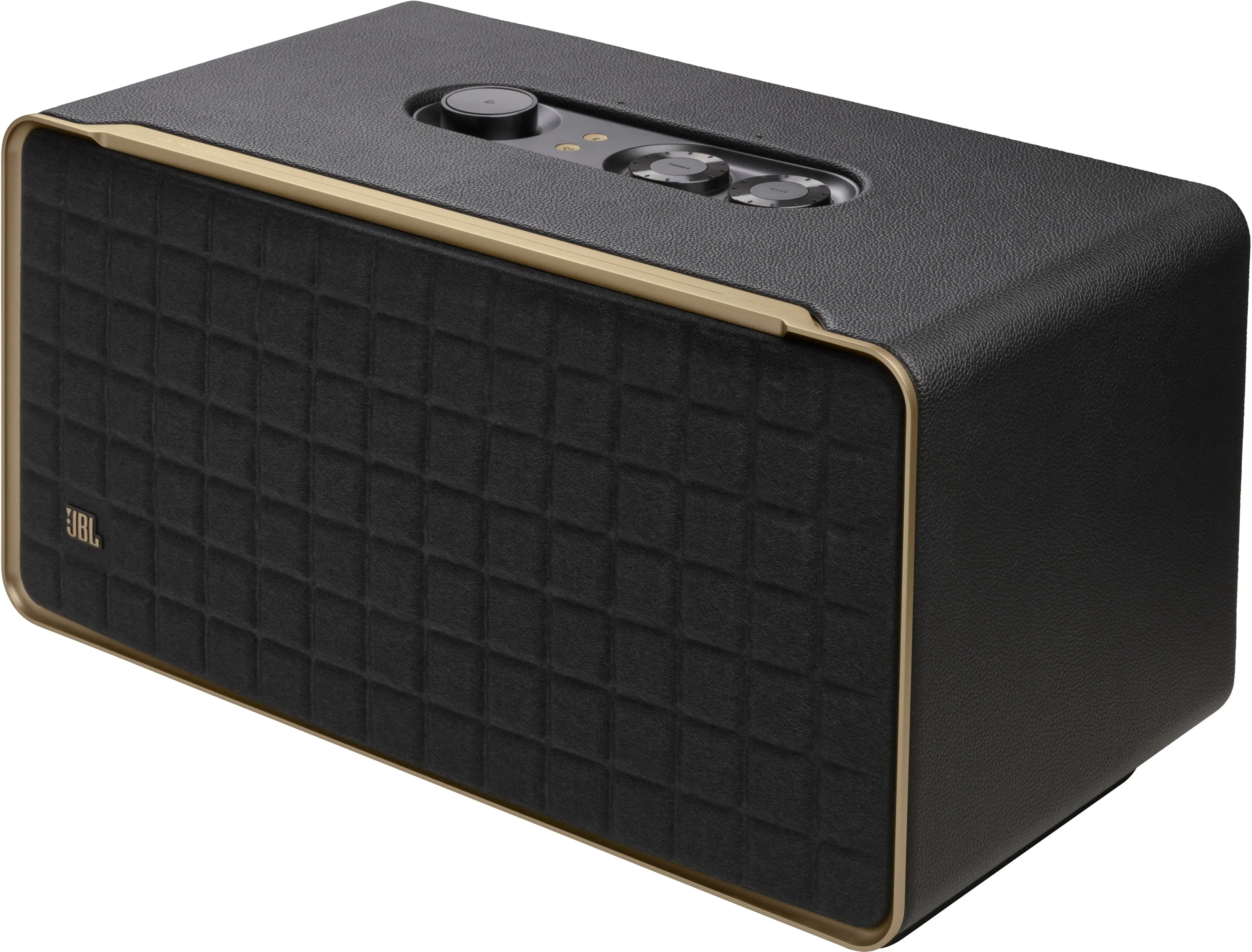 Front. JBL - Authentics 500 Smart Home Speaker - Black.